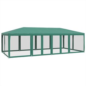 vidaXL P&aacute;rty stan s 12 sieťkovan&yacute;mi bočn&yacute;mi stenami zelen&yacute; 8x4 m HDPE