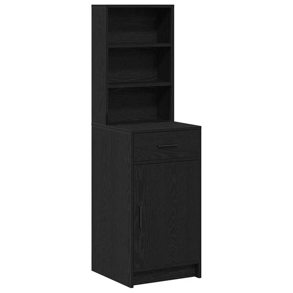 vidaXL Highboard Čierny dub 40 x 40,5 x 135 cm Kompozitn&eacute; drevo