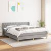 vidaXL Boxspring posteľ s matracom bledosiv&aacute; 180x200 cm l&aacute;tka
