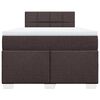 vidaXL Boxspring posteľ s matracom tmavohned&aacute; 120x200 cm l&aacute;tka