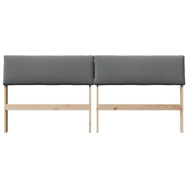 vidaXL Čal&uacute;nen&eacute; čelo postele Tmavo &scaron;ed&aacute; 180 cm