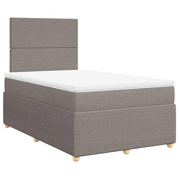 vidaXL Boxspring posteľ s matracom sivohned&yacute; 120x200 cm l&aacute;tka