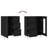 vidaXL Komoda čierna 69,5x34x90 cm kompozitné drevo