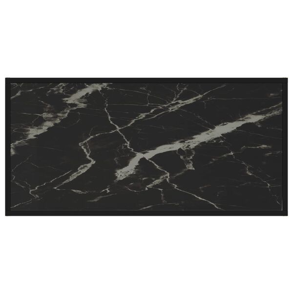 vidaXL Konferenčný stolík, čierny 100x50x35 cm, tvrdené sklo