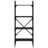 vidaXL Knižnica 4-poschodov&aacute; čierna 56x31,5x138,5 cm kompozitn&eacute; drevo
