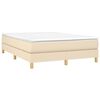 vidaXL Boxspring posteľ s matracom kr&eacute;mov&yacute; 140x190 cm l&aacute;tka