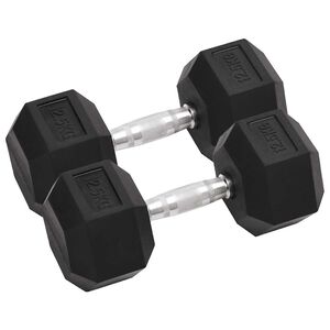 vidaXL Jednoručn&eacute; činky 2 ks 12,5 kg celkov&eacute; liatina