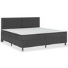 vidaXL Posteľ boxspring tmavo&scaron;ed&aacute; l&aacute;tkov&aacute; 200x200 cm
