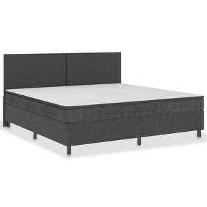 vidaXL Posteľ boxspring tmavo&scaron;ed&aacute; l&aacute;tkov&aacute; 200x200 cm
