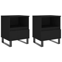 vidaXL Nočné stolíky 2 ks čierne 40x35x50 cm kompozitné drevo