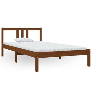 vidaXL Posteľn&yacute; r&aacute;m medovohned&yacute; mas&iacute;vne drevo 100x200 cm