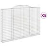 vidaXL Obl&uacute;kov&eacute; gabionov&eacute; ko&scaron;e 5ks 300x30x200/220cm pozinkovan&eacute; železo