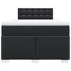 vidaXL Boxspring posteľ s matracom čierna 120x190 cm umel&aacute; koža
