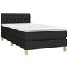 vidaXL Posteľn&yacute; r&aacute;m boxspring s matracom čierny 80x200 cm l&aacute;tka
