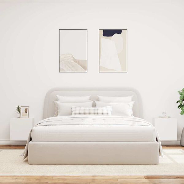 vidaXL TV n&aacute;stenn&eacute; skrinky s LED svetlami 2 ks biele 40,5x35x40 cm