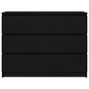 vidaXL Komoda dub čierny 100x35x76 cm kompozitné drevo