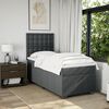 vidaXL Boxspring posteľ s matracom tmavosiv&aacute; 90x190 cm l&aacute;tka