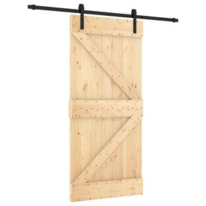 vidaXL Posuvn&eacute; dvere 95 x 210 cm Mas&iacute;vne borovicov&eacute; drevo (neupraven&eacute;)