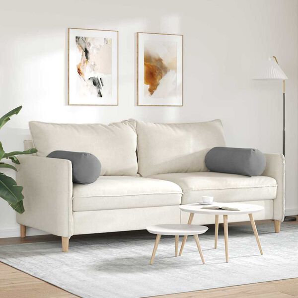 vidaXL Podložkové vankúše 2 pcs Tmavo šedá Ø 25 x 70 cm Mikrovlákno