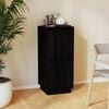 vidaXL Komoda, čierna 31,5x34x75 cm, borovicov&yacute; mas&iacute;v