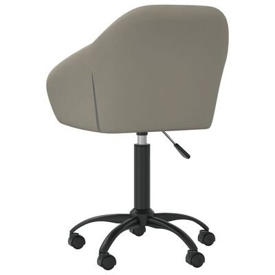 vidaXL Otočná kancelárska stolička bledosivá zamatová