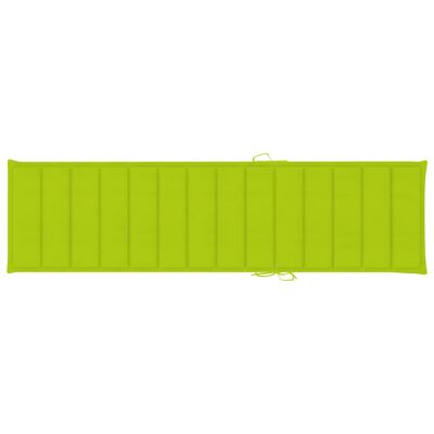vidaXL Záhradné ležadlo so žiarivo zelenou podložkou tíkový masív