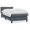 vidaXL Box Spring Posteľ s matracom Tmavosiv&aacute; 100x220 cm Zamat