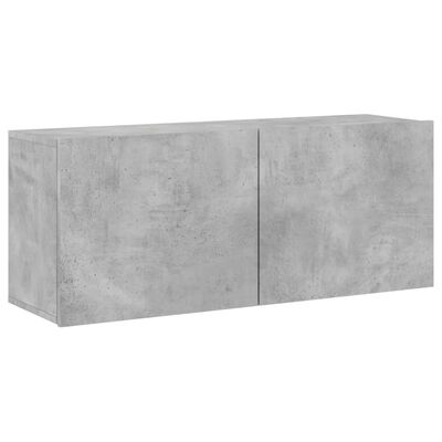 vidaXL 4-dielne TV nástenné skrinky betónovo sivé kompozitné drevo