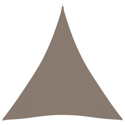vidaXL Tieniaca plachta, oxford, trojuholníková 4x4x4 m, sivohnedá