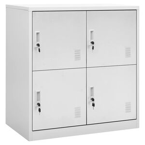 vidaXL Uzamykacia skriňa bledosiv&aacute; 90x45x92,5 cm oceľov&aacute;