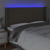 vidaXL Čelo postele s LED sivohned&eacute; 183x16x118/128 cm l&aacute;tka