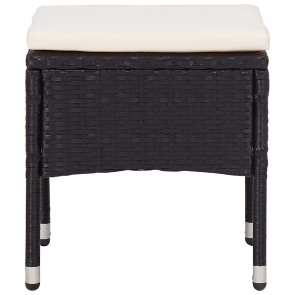 vidaXL 5-dielna vonkajšia jedálenská súprava,čierna,polyratan a akácia