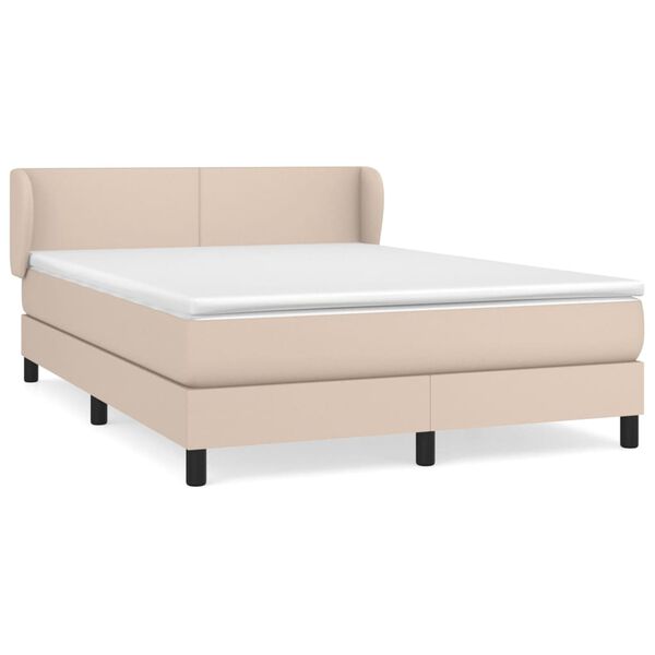 vidaXL Boxspring posteľ s matracom kapuč&iacute;nov&aacute; 140x200 cm umel&aacute; koža