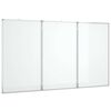 vidaXL Magnetick&aacute; biela tabuľa skladacia 150x100x1,7 cm hlin&iacute;k