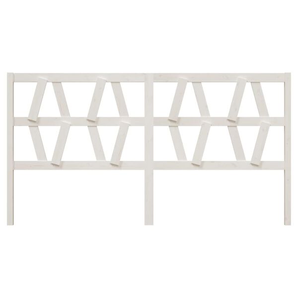 vidaXL Čelo postele biele 206x4x100 cm mas&iacute;vna borovica