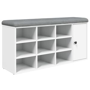 vidaXL Lavička na top&aacute;nky biela 102x32x50 cm kompozitn&eacute; drevo