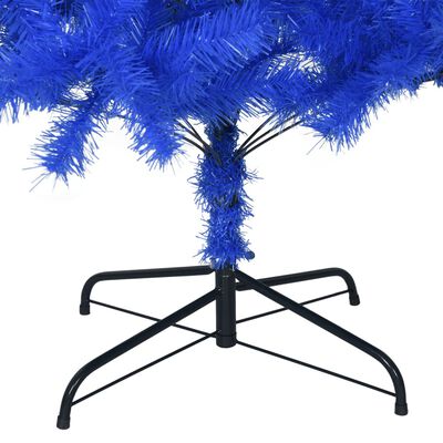 vidaXL Umelý vianočný stromček so stojanom, modrý 240 cm, PVC