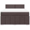 vidaXL Boxspring posteľ s matracom tmavohned&aacute; 140x190 cm l&aacute;tka