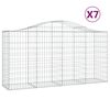 vidaXL Obl&uacute;kov&eacute; gabi&oacute;nov&eacute; ko&scaron;e 7ks 200x50x100/120cm pozinkovan&eacute; železo