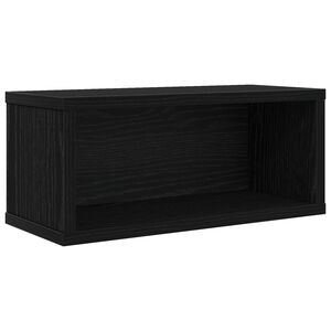 vidaXL Roh na skladovanie CD Čierny dub 40 x 17 x 17 cm