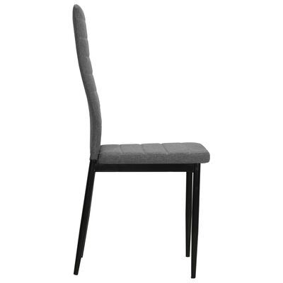 vidaXL Jedálenské stoličky 6 ks, svetlosivé, látka