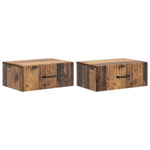 vidaXL N&aacute;stenn&aacute; nočn&aacute; skrinka 2 pcs Star&eacute; drevo 49 x 34,5 x 20 cm
