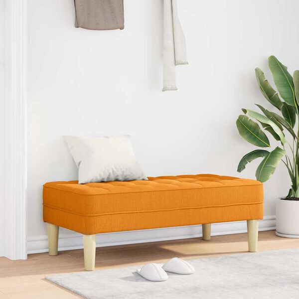 vidaXL lavička s vank&uacute;&scaron;om Tmav&aacute; žlt&aacute; 113 x 57 x 39 cm l&aacute;tka