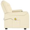 vidaXL 4-miestne sklápacie masážne kreslo+držiak na poháre, krémové