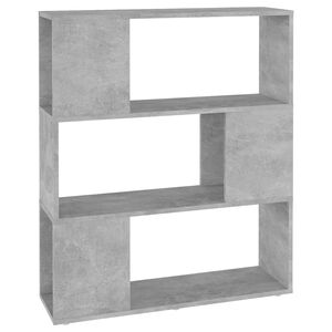 vidaXL Knižnica/deliaca stena bet&oacute;novo siv&aacute; 80x24x94 cm drevotrieska