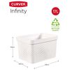 Curver Sada &uacute;ložn&yacute;ch boxov Infinity 4 ks biela s vrchn&aacute;kmi 11 l +17 l