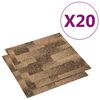 vidaXL Podlahov&yacute; koberec 20 pcs Hned&aacute; 50 x 50 cm PP