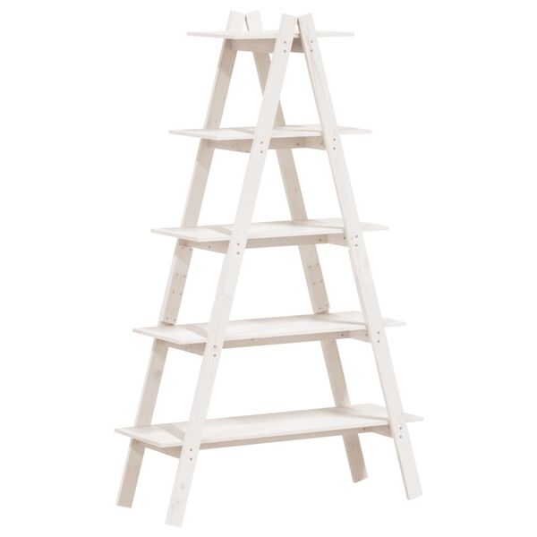 vidaXL 5-poschodová polica v tvare A 110x40x180,5 cm masívna borovica