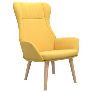 vidaXL Relaxačn&eacute; kreslo horčicovo-žlt&eacute; l&aacute;tkov&eacute;