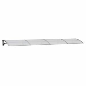 vidaXL Vchodov&aacute; strie&scaron;ka siv&aacute; a priehľadn&aacute; 350x75 cm polykarbon&aacute;t
